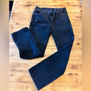 Wrangler Men's washed black Straight Jeans